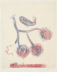 Ne peint plus! by Max Ernst, 1972, Farblithografie und Prägedruck auf Japan, sold Oct 2022