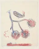 Max Ernst, Ne peint plus!, 1972, Farblithografie und Prägedruck auf Japan