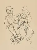 George Grosz, Aus: Parasiten, 1919, Lithografie auf chamoisfarbenem Velin