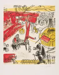 Révolution by Marc Chagall, Farblithografie auf Bütten, sold Jan 2023