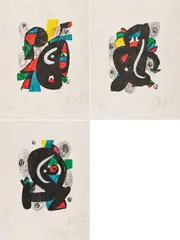 Joan Miró, La Mélodie Acide, 1980, Jeweils Farblithografie auf Japan