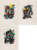 La Mélodie Acide by Joan Miró, 1980, Jeweils Farblithografie auf Japan, sold Jan 2023