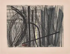 G 14 by Hans Hartung, 1953, Farbradierung auf Bütten, sold Nov 2022