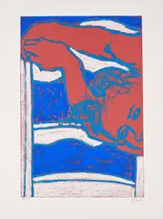 Ohne Titel by George Segal, 1970, Farbserigrafie auf leichtem Karton, sold Nov 2023
