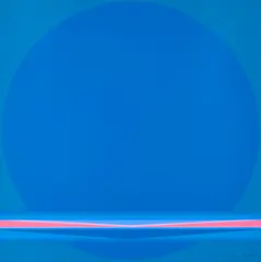 Lothar Quinte, Pulsar türkis, 1970, Farbserigrafie auf Karton