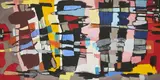 Franz Alfred Theophil Winter, "Ostentativ", 1954, Mischtechnik auf Baumwolle