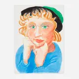 David Hockney, Celia with Green Hat, 1984, lithograph on paper