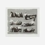 Henry Moore, Six Reclining Figures, 1973, lithograph in colors