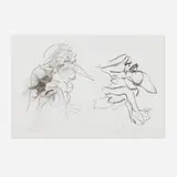 Willem de Kooning, Untitled (Two Figures), 1973, offset lithograph