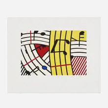 Roy Lichtenstein, Composition IV, 1995, screenprint in colors on BFK Rives