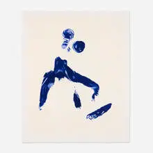Monique (from the Anthropométries series) by Yves Klein, 2004, lithograph in colors on Johannot, sold May 2024