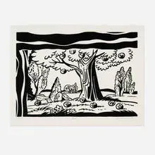 Paul Morrison, Glebe (Trees), 1998, screenprint on Rives