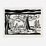 Paul Morrison, Glebe (Trees), 1998, screenprint on Rives