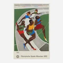 Jacob Lawrence, 1972 Munich Olympics poster, 1971, screenprint in colors