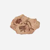 Banksy, Wall Art, East London (Peckham Rock), digital pigment print on wood postcard