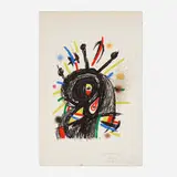 Le Lanceur de Couteaux by Joan Miró, 1980-81, lithograph in colors on Arches, sold May 2024