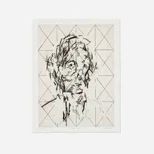 Ruth by Frank Auerbach, 2006, etching and aquatint with engraving on Somerset, sold May 2024