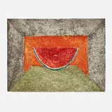 Rufino Tamayo, Interior con sandía (from the 15 Aguafuertes portfolio), 1975, etching and carborundum in colors on Guarro