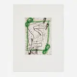 Georg Baselitz, Untitled, 1996, etching and aquatint in colors on BFK Rives