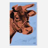 Cow by Andy Warhol, 1971, screenprint in colors on wallpaper, sold May 2024