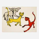 Alexander Calder, Animals (From the Our Unfinished Revolution portfolio), 1976, lithograph in colors on Arches