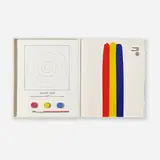 Jasper Johns, Target from Technics and Creativity, 1971, offset lithograph in colors, collage, book, plastic