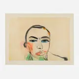 Francesco Clemente, Untitled (Self-Portrait), 1984, woodcut in colors on Japan paper