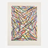 Charles Arnoldi, Untitled #4, 1983, woodcut in colors