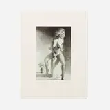 Lisa Yuskavage, Kathy on a Pedestal, 2001, etching and aquatint on Shikibu Gampi appliqué to Lana Gravure