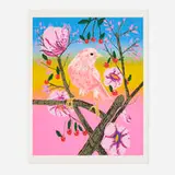 Ann Craven, Sunset Moon Bird, 2023, screenprint in colors on Somerset Velvet