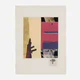 Robert Rauschenberg, Horsefeathers Thirteen XI, 1972, offset lithograph in colors, screenprint, pochoir, embossing and unique collaged elements on Arches