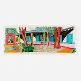 David Hockney, Hotel Acatlán: Second Day (from the Moving Focus series), 1984-85, lithograph in colors on two sheets of TGL handmade