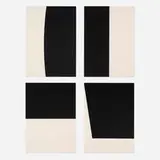 Four works from Un coup de dés jamais n'abolira le hasard (by Stéphane Mallarmé) by Ellsworth Kelly, 1992, lithograph, sold May 2024