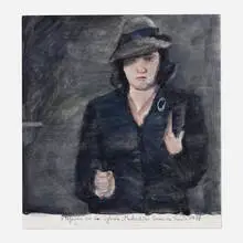 Enrique Marty, Stefania en la iglesia, Madrid (en Semana Santa) 1938, 2002, watercolor on paper