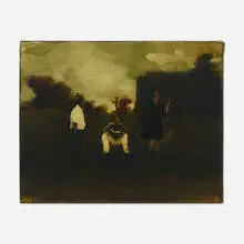 Michael Harrington, Figure Reading to Other Figures, 2004, oil on canvas
