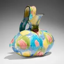 Betty Woodman, Aquatic Bird Pillow Pitcher, 1983, glazed earthenware