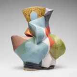 John Gill, Large vessel, 1995, slab-built glazed stoneware