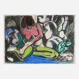 Viola Frey, Untitled (Seated Nude with Green Legs)