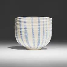 Bowl by Doyle Lane, c. 1960, glazed stoneware, sold Jun 2025