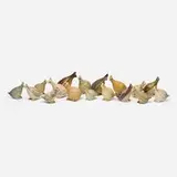 Frances Senska, Collection of seventeen Quails, glazed stoneware