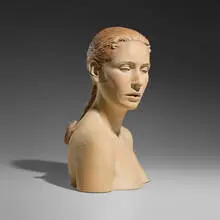 Beverly Mayeri, The Braid, 1980, earthenware, underglaze, china paint, paint