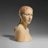 Beverly Mayeri, The Braid, 1980, earthenware, underglaze, china paint, paint
