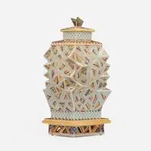 Ralph Bacerra, Untitled (Jar), 2000, glazed and gilt porcelain