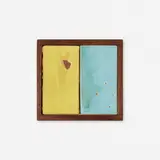 Doyle Lane, Untitled (Clay Painting), c. 1965, glazed earthenware in artist-made pine frame