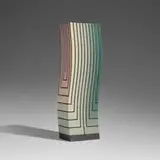Miyashita Zenji, Untitled, 1989, stoneware with applied bands of colored clays