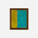 Doyle Lane, Untitled (Clay Painting), c. 1965, glazed earthenware in artist-made pine frame