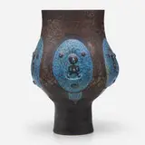 Edwin and Mary Scheier, Early and Monumental chalice form, 1966, glazed stoneware