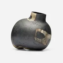 Dark Vessel from an Inscape by Gordon Baldwin, 1989, earthenware, sold Jun 2025