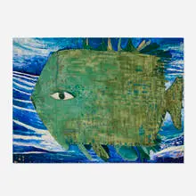 René Brô, Untitled, oil on Masonite