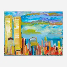 Tom Christopher, Skyline, Lower Manhattan, 2001, acrylic on canvas